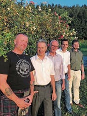 Die Kandidaten der SVP Risch (von links): René Zimmermann, Flavio Roos, Franz Zoppi, Matthias Werder und Patrik Kretz. (Bild: PD)