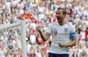 Harry Kane führt die WM-Torschützenliste mit fünf Toren an. (Bild: AP)