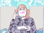 Mit scharfem Blick und spitzer Feder fängt Ulli Lust ironiegetränkte Alltagsmomente ein und garniert sie wie bei diesem Selbstportrait von 2009 (Ausschnitt) mit eigenen Akzenten. (Bild: Ulli Lust/Cartoonmuseum)