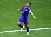 Kolumbiens Falcao erzielt gegen Polen seinen ersten WM-Treffer. (Bild: EPA)