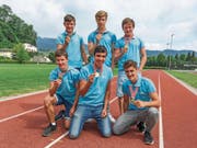 Diese sechs jungen Leichtathleten haben in Lausanne Gold geholt. (Bild: pd)