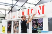 Mit seinem Animationsfilmprojekt «Concrete» ist Pirmin Bieri auch an der Werkschau Design & Kunst in der Messe Luzern präsent. Diese dauert noch bis am Sonntag. (Bild: Roger Grütter / Luzern, 28. Juni 2018)