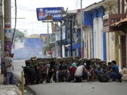 Nicaragua kommt auch am Sonntag nicht zur Ruhe: Die autoritäre Regierung des Landes ist nicht zu Zugeständnissen aufgrund der Proteste bereit. (Bild: KEYSTONE/EPA EFE/BIENVENIDO VELASCO)
