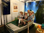 Spassiges Fotoshooting am Stand der Clientis Bank.