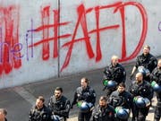 AfD-Graffiti in Berlin. (Bild: KEYSTONE/EPA/OMER MESSINGER)