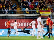 Bei diesem Schuss war Sommer machtlos - sonst hielt der Schweizer Keeper alles (Bild: KEYSTONE/LAURENT GILLIERON)