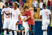 Der Schweizer Teamgeist ist bestens – auch deswegen vertraut Trainer Vladimir Petkovic seinem langjährigen Stamm. (Bild: Laurent Gillieron/KEY (Villarreal, 3. Juni 2018)