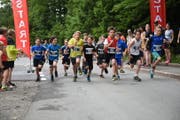 Der Start zum Seelisberger Jugendlauf erfolgte beim Tannwald. (Bild: Christoph Näpflin, Seelisberg, 3. Juni 2018)