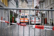 Tötungsdelikt in St.Gallen: Ein Kosovar wurde in den frühen Morgenstunden auf offener Strasse erschossen (Urs Bucher)