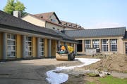 Die Baustelle im Friedhof Feldli in St.Gallen. (Bild: Marco Cappellari)