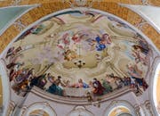 Die monumentale Abendmahlsszene von Martin Knoller in der Abteikirche Neresheim ist das Vorbild der Darstellung in Steinhausen. (Bild: Andreas Faessler)