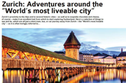 Der Anfang der Reportage mit dem verwirrenden Bild. Zürich wird als Stadt mit der grössten Lebensqualität gepriesen – die man aber am besten rasch wieder verlässt. Zum Beispiel in Richtung Luzern.