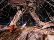 Mindestens elf Menschen waren am Dienstag bei der Explosion in einer Eisenerzmine in Benxi in der chinesischen Provinz Liaoning getötet worden. (Bild: Keystone/AP Xinhua/PAN YULONG)