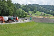 So sieht es aktuell bei der Umfahrung in der Steigrüti aus. (Bild: Sabine Schmid)