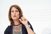 Petra Gössi: «Ich finde die Steuervorlage sehr gut.» (Bild: Anthony Anex/Keystone (Bern, 15. Juni 2017))
