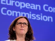 Laut EU-Handelskommissarin Cecilia Malmström sind Vergeltungszolle das angemessene Vorgehen (Archivbild). (Bild: KEYSTONE/EPA/THIERRY MONASSE)