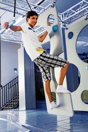 Sofian Häller im Trampolinpark in Rorschach. (Bild: Rossella Blattmann)
