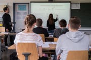 Mathematikunterricht in der Sekundarschule in Willisau. (Bild: Boris Bürgisser (Willisau, 27. März 2018))