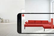 «Erweiterte Realität» über das Smartphone. (Bild: Möbel Portmann)