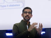 Will keine Google-Technik in Waffensystemen: Unternehmenschef Sundar Pichai. (Bild: KEYSTONE/AP/JEFF CHIU)