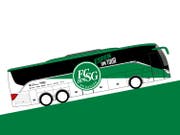 Der eigens für die Tour neu beschriftete Bus des FC St.Gallen. (Bild: FCSG)