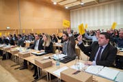 Am Anfang der Legislatur stimmte Désirée Baldegger (vorne) noch mit. Sie ist eine von vier kürzlich zurückgetretenen Parlamentariern. (Bild: Ralph Ribi, 10. Januar 2017)