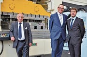 VL-Präsident Adrian Bruderer, CEO Andreas Fischer und GL-Mitglied Reto Bruderer. (Bild: Max Eichenberger)