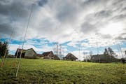 Visiere von geplanten Mehrfamilienhäusern in Weinfelden. (Bild: Reto Martin, 10.Februar 2016)