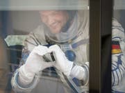 Der deutsche Astronaut Alexander Gerst kurz vor dem Sojus-Start (Bild: KEYSTONE/AP REUTERS POOL/SHAMIL ZHUMATOV)