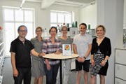 Das Team der Berufs- und Laufbahnberatung Toggenburg: (von links) Reto Frischknecht, Christine Kaiser, Leiterin Cécile Ziegler, Ingrid Hagen, Nicolas Dort und Barbara Kuhn. (Bild: Sabine Schmid)