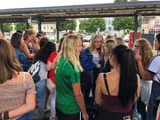 Ein besonderes Highlight: Das erste Zusammentreffen auf dem Bahnhof Amriswil. (Bild: PD/Hans-Ulrich Giger)