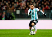 Alle argentinischen Hoffnungen ruhen auf Captain Lionel Messi. (Ivan Sekretarev/AP)