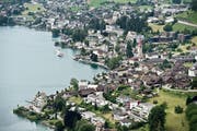 Übersicht über die Gemeinde Weggis. (Bild: Pius Amrein, 20. Juli 2014)