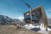So sehen die neuen Gondeln der Luftseilbahn Küssnacht-Seebodenalp aus. (Bild: Boris Bürgisser (Küssnacht, 9. Juni 2016))