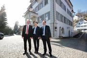 Im 1. Wahlgang gewählt: Christoph Amstad (CVP), Maya-Büchi-Kaiser (FDP) und Josef Hess (parteilos). | Roger Zbinden