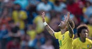 Gott sei Dank: Bei seinem Comeback gegen Kroatien erzielte Neymar den Führungstreffer, am Ende stand es 2:0 für Brasilien. (Bild: Peter Powell/EPA (Liverpool, 3. Juni 2018))