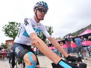 Chris Froome droht der Ausschluss von der Tour de France (Bild: KEYSTONE/EPA ANSA/DANIEL DAL ZENNARO)
