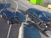 Eine Frontalkollision hat in Rickenbach bei Wil TG drei Verletzte gefordert. (Bild: Kantonspolizei Thurgau)