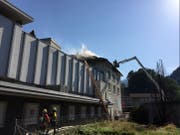 Der Feuerwehreinsatz in Wattwil. (Bild: Kapo SG)