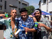 Johnny Rouw, Stibri Canterrel und Rezenne Poernaka Gidey sind extra aus dem niederländischen Utrecht angereist. (Bilder: Andreas Taverner)
