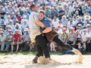 Allein auf weiter Flur? Joel Wicki (rechts) und Armon Orlik im Schlussgang auf der Rigi (Bild: KEYSTONE/URS FLUEELER)