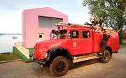 Der Magirus Deutz der Feuerwehr Amriswil vor der Kreuzlinger Seebühne. (Bild: Mario Gaccioli)