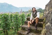 Sein neuer Wohnsitz ist der Campingplatz Buchs: Ex-Mister-Schweiz Tobias Rentsch. (Bild: Tatjana Schnalzger)