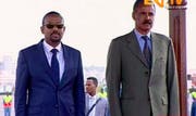   Defrosting the Horn of Africa: Ethiopian Prime Minister Abiy Ahmed (left) meets Eritrean leader Isaias Afwerki in Asmara. (Photo: AP, July 8, 2018) 