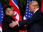 Laut Nordkoreas Machthaber der Beginn einer «bedeutsamen Reise»: Kim Jong Un und US-Präsident Donald Trump. (Bild: Keystone/AP/EVAN VUCCI)