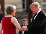US-Präsident Donald Trump hat in einem Interview die sanfte Brexit-Strategie der britischen Premierministerin Theresa May kritisiert. (Bild: KEYSTONE/EPA AFP POOL/BEN STANSALL / POOL)