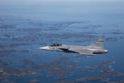 Ist kein "Papierflieger" mehr: der Gripen E in Aktion. (Bild: Saab)