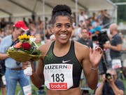 Mujinga Kambundji stellte ihre beneidenswerte Form zuletzt am Montag in Luzern unter Beweis (Bild: KEYSTONE/URS FLUEELER)