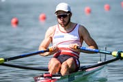 Rasant über den Rotsee: Michael Schmid (Bild: Alexandra Wey/Keystone (Luzern, 14. Juli 2018))