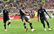   Kilian Mbappe celebrates 4: 2 after his goal (Image: Martin Meissner / AP) 